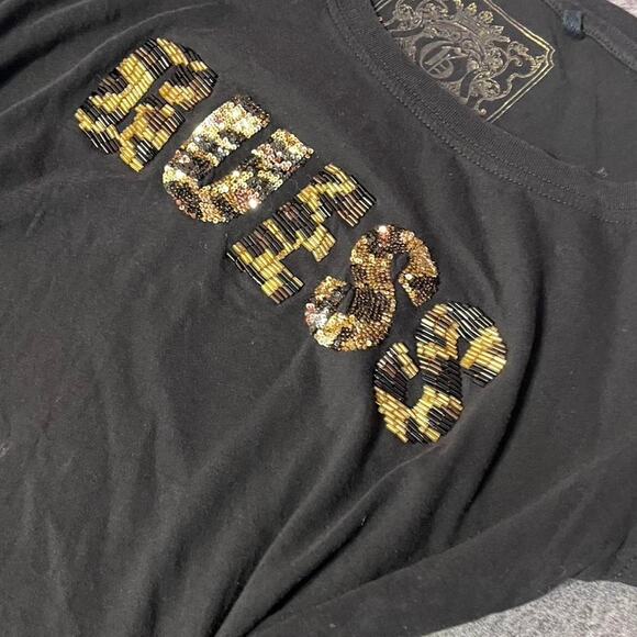 Guess cheetah embellished womens top - Picture 2 of 7